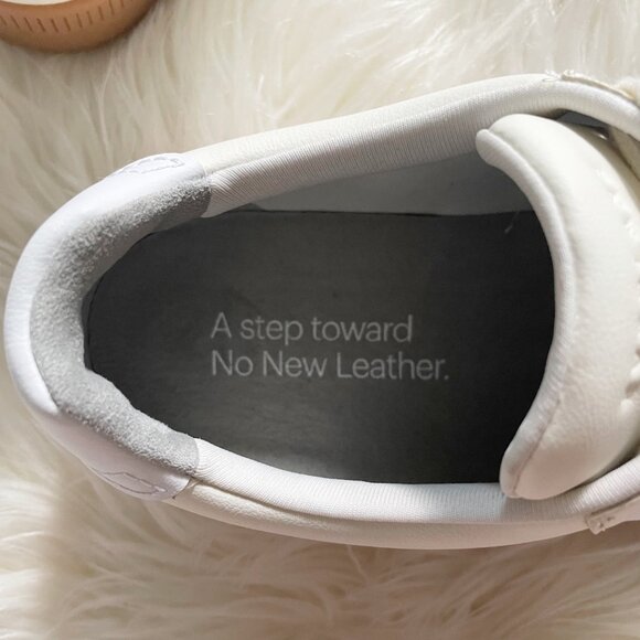 NEW Everlane White Cream Gray Releather Recycled Leather Court Sneakers - Picture 9 of 9